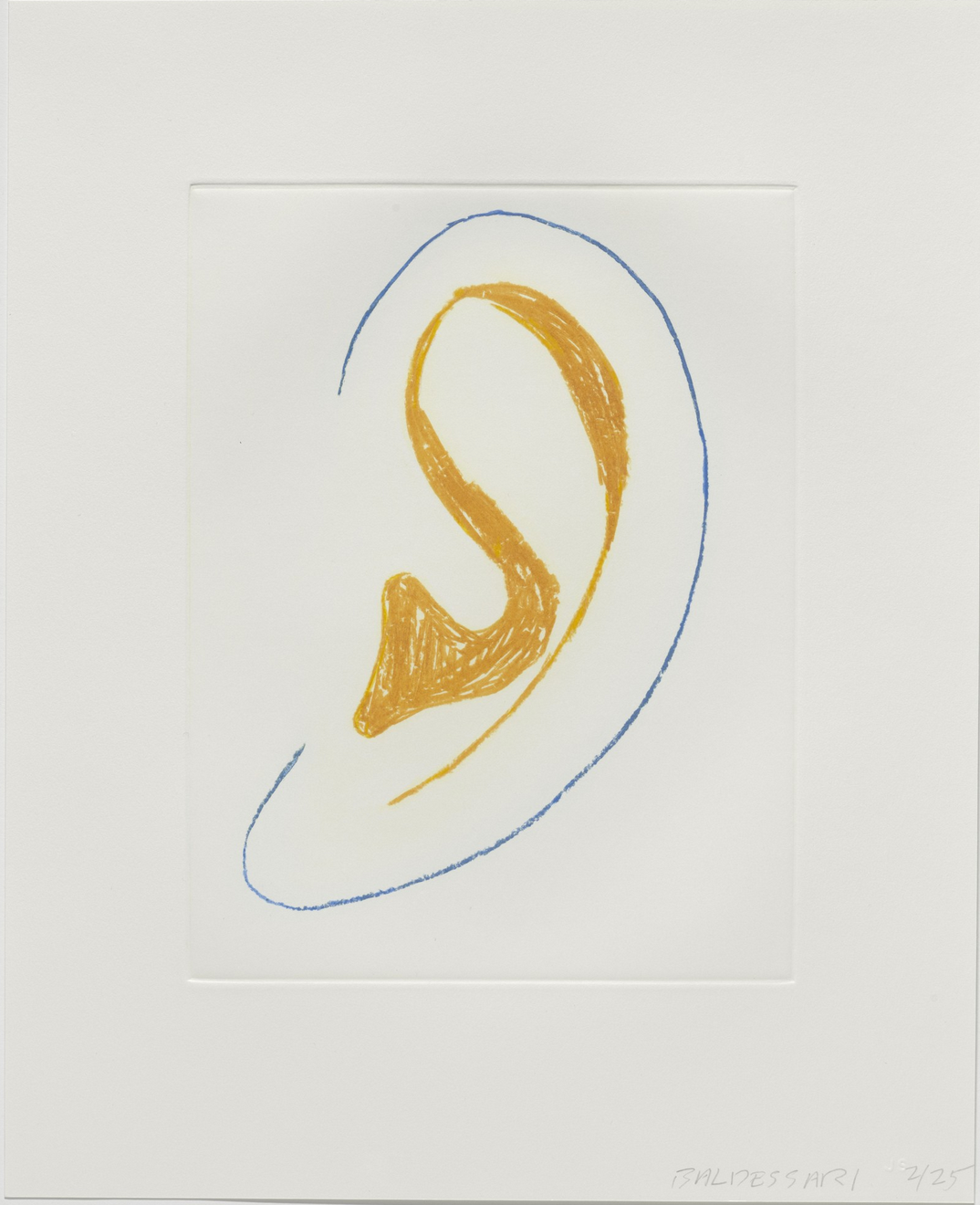 Six Ear Drawings (Complementary Colors) (H.175-H.180), 2007 by John Baldessari