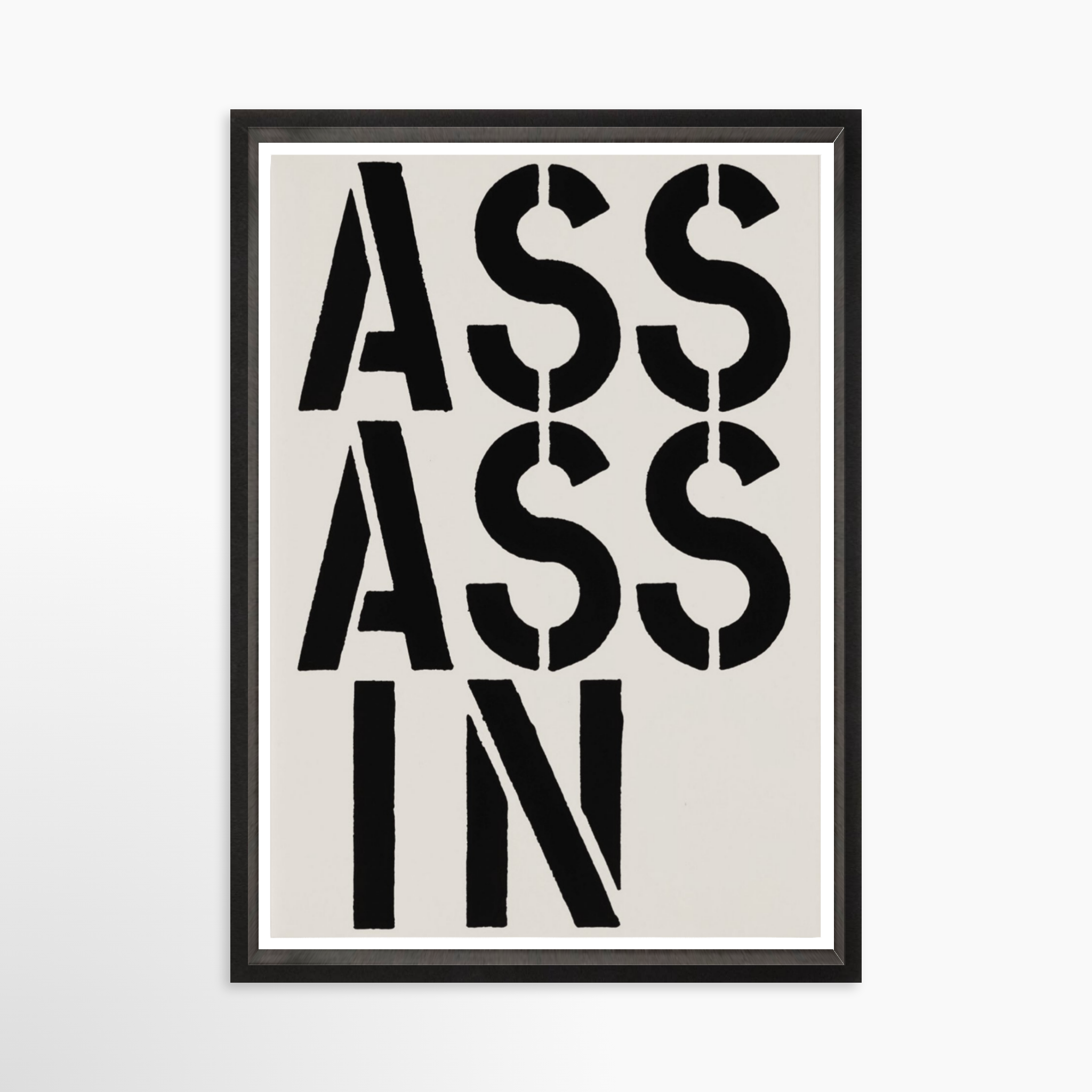 Assassin, Page from Black Book, 1989 by Christopher Wool