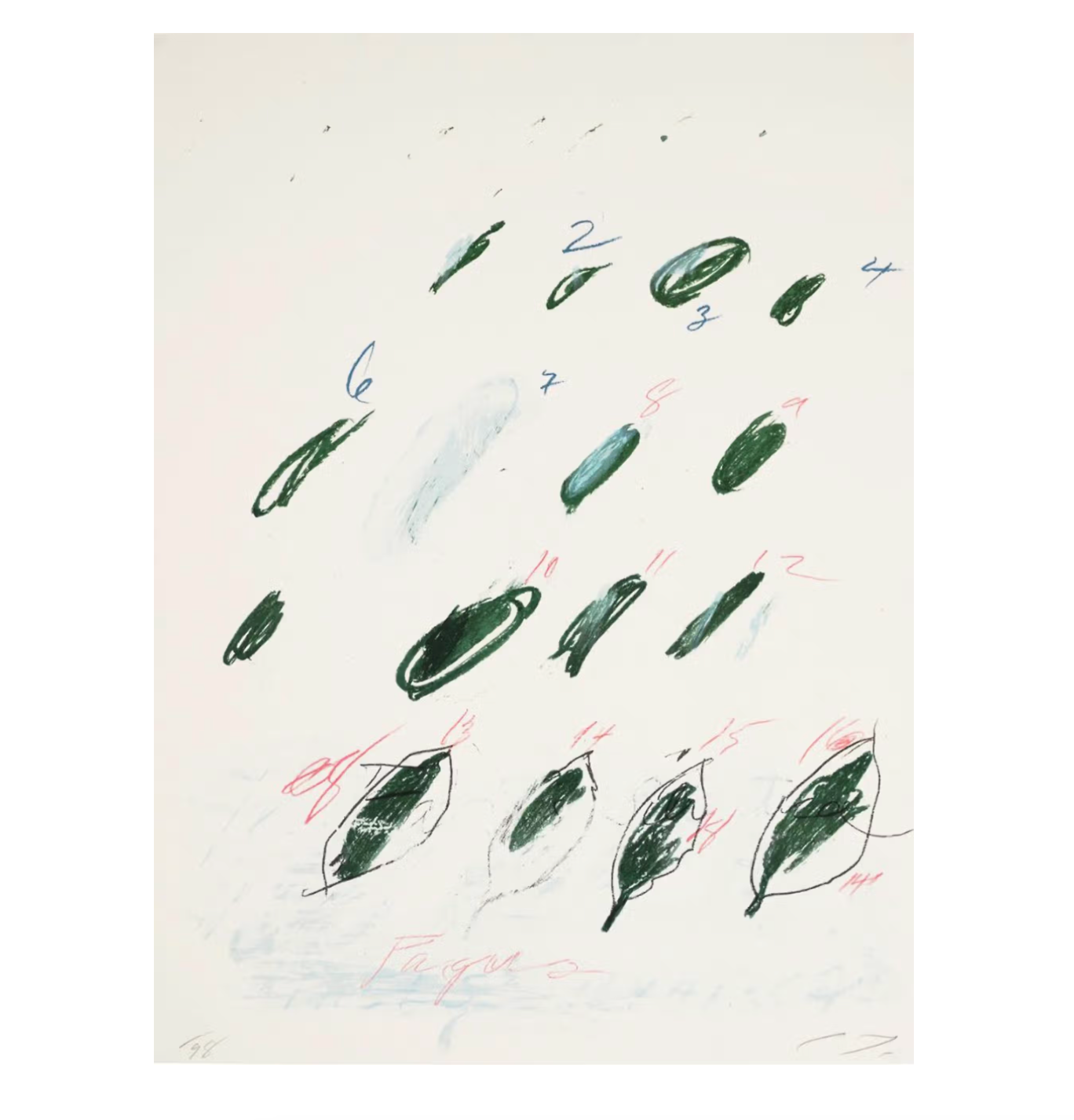 Fagus Silvatica, from Natural History Part II: Some Trees of Italy, 1976 by Cy Twombly