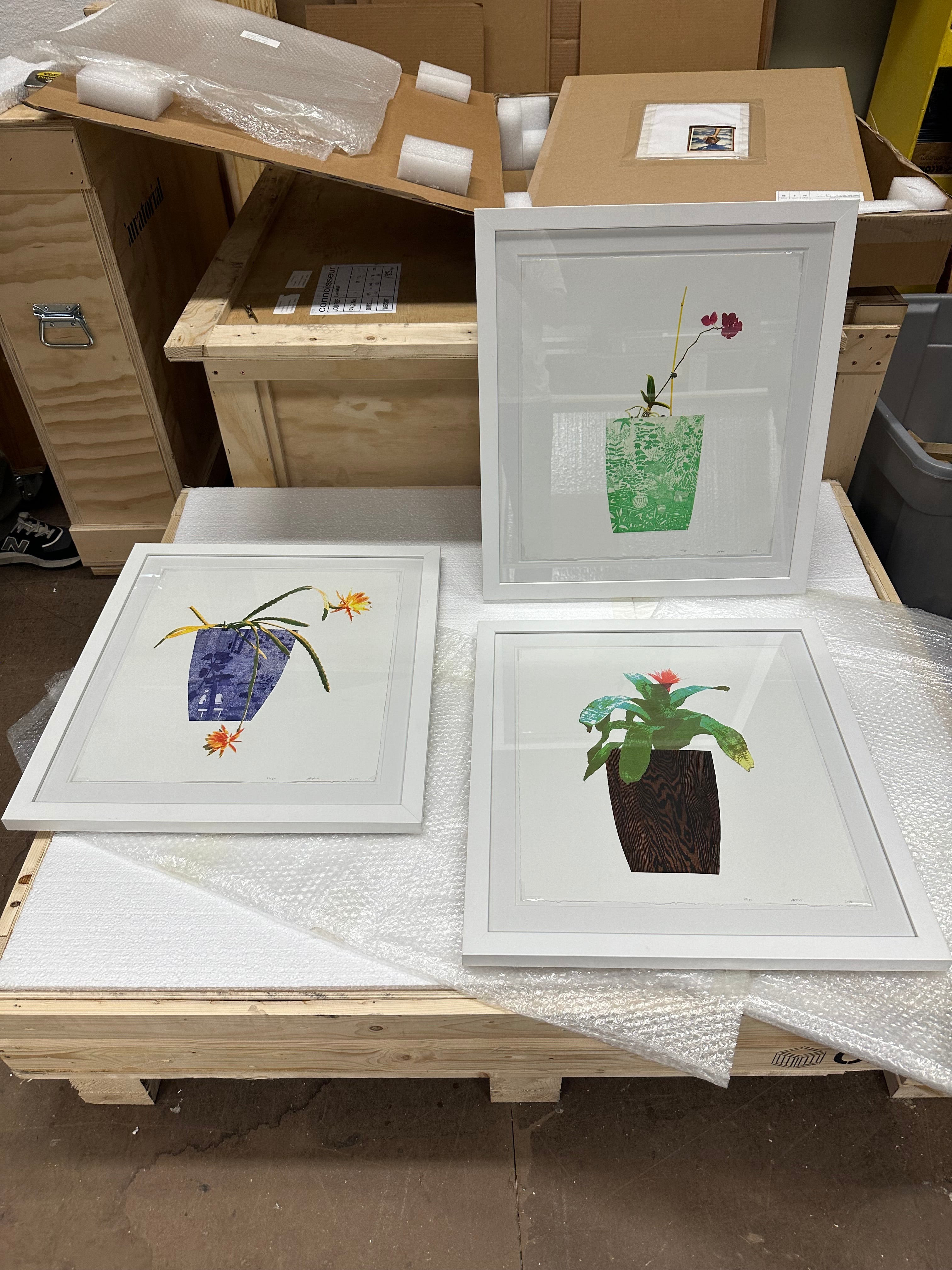 Three Landscape Pots: Night Bloom, 2019 by Jonas Wood