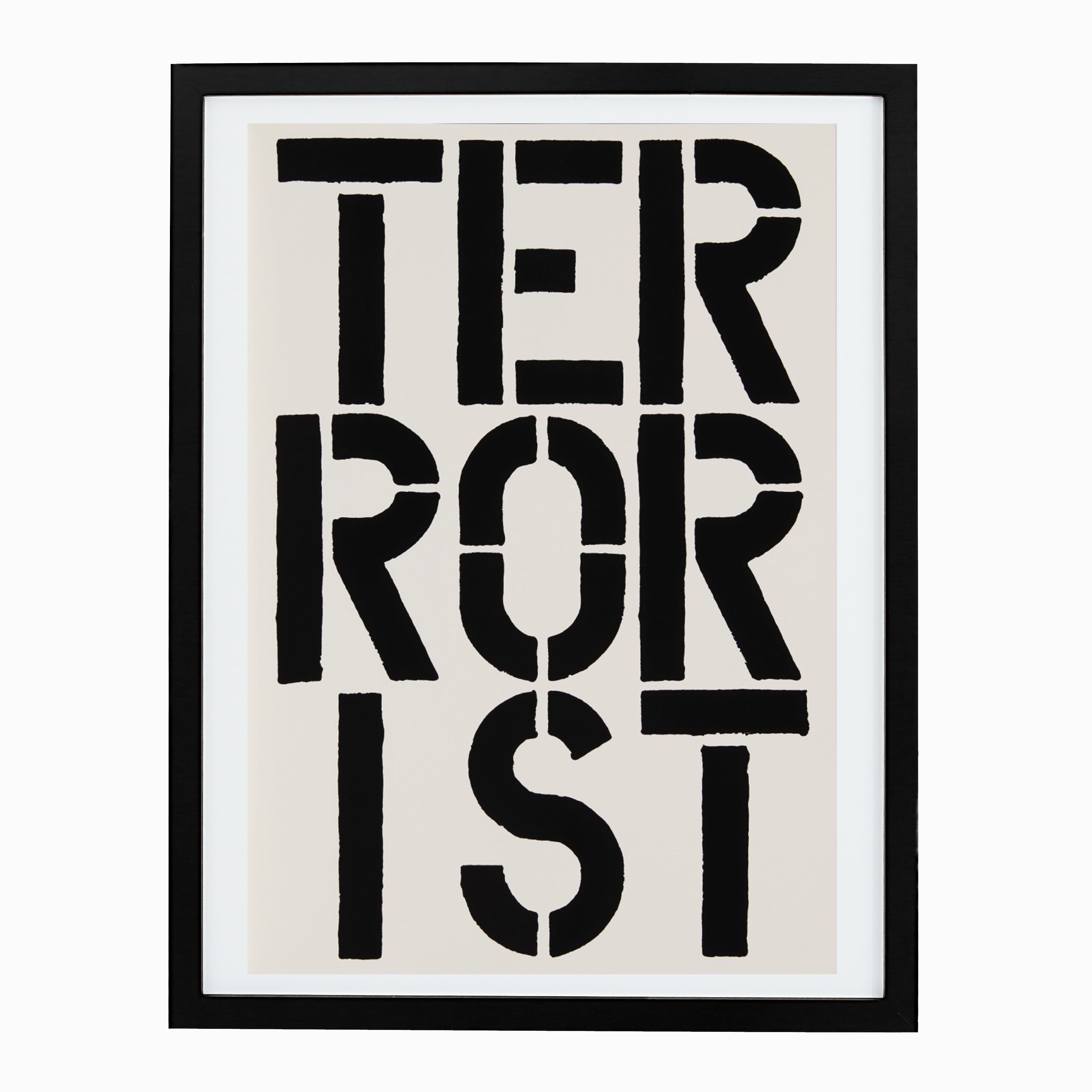 Terrorist, Page from Black Book, 1989 by Christopher Wool