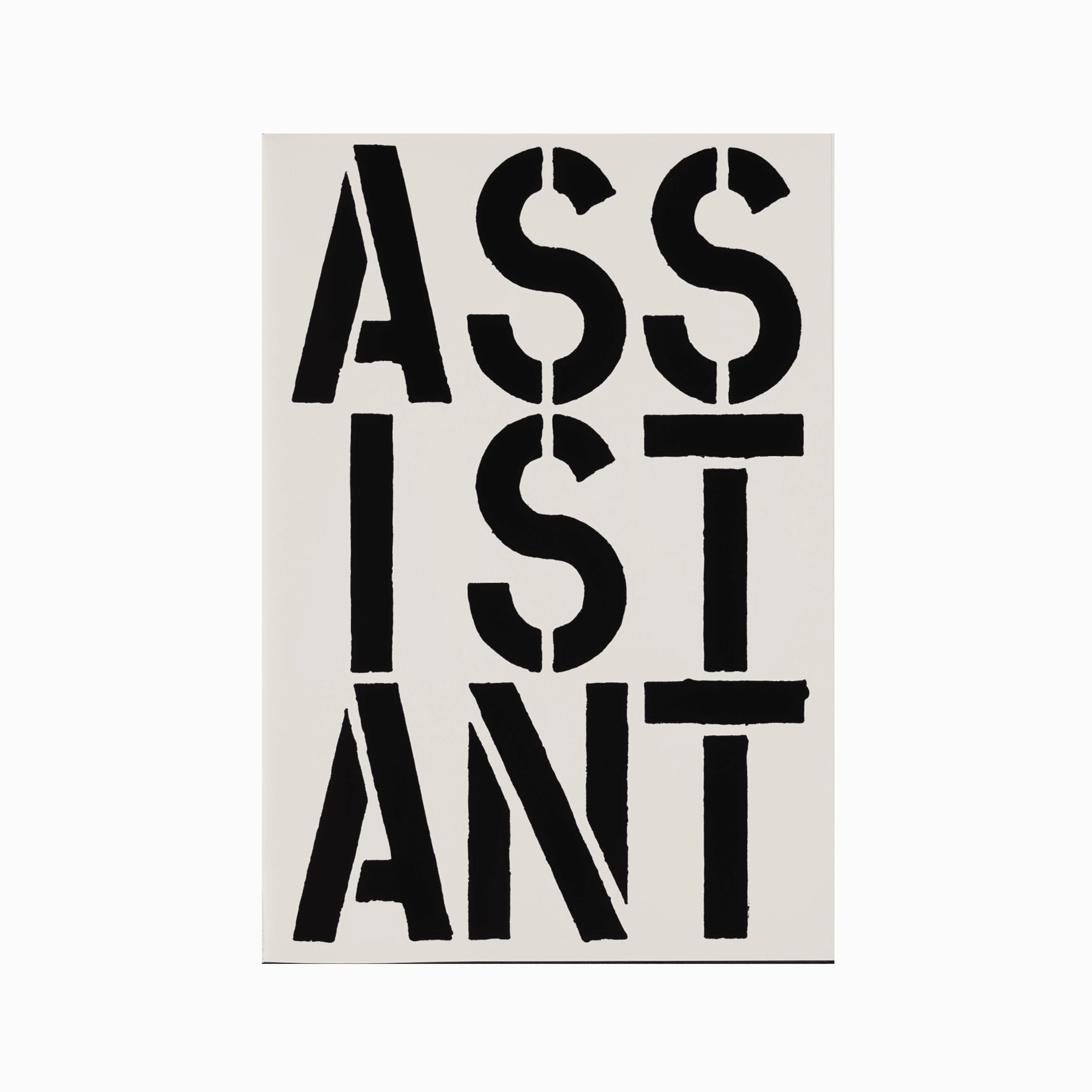 Assistant (page from Black Book), 1989 by Christopher Wool