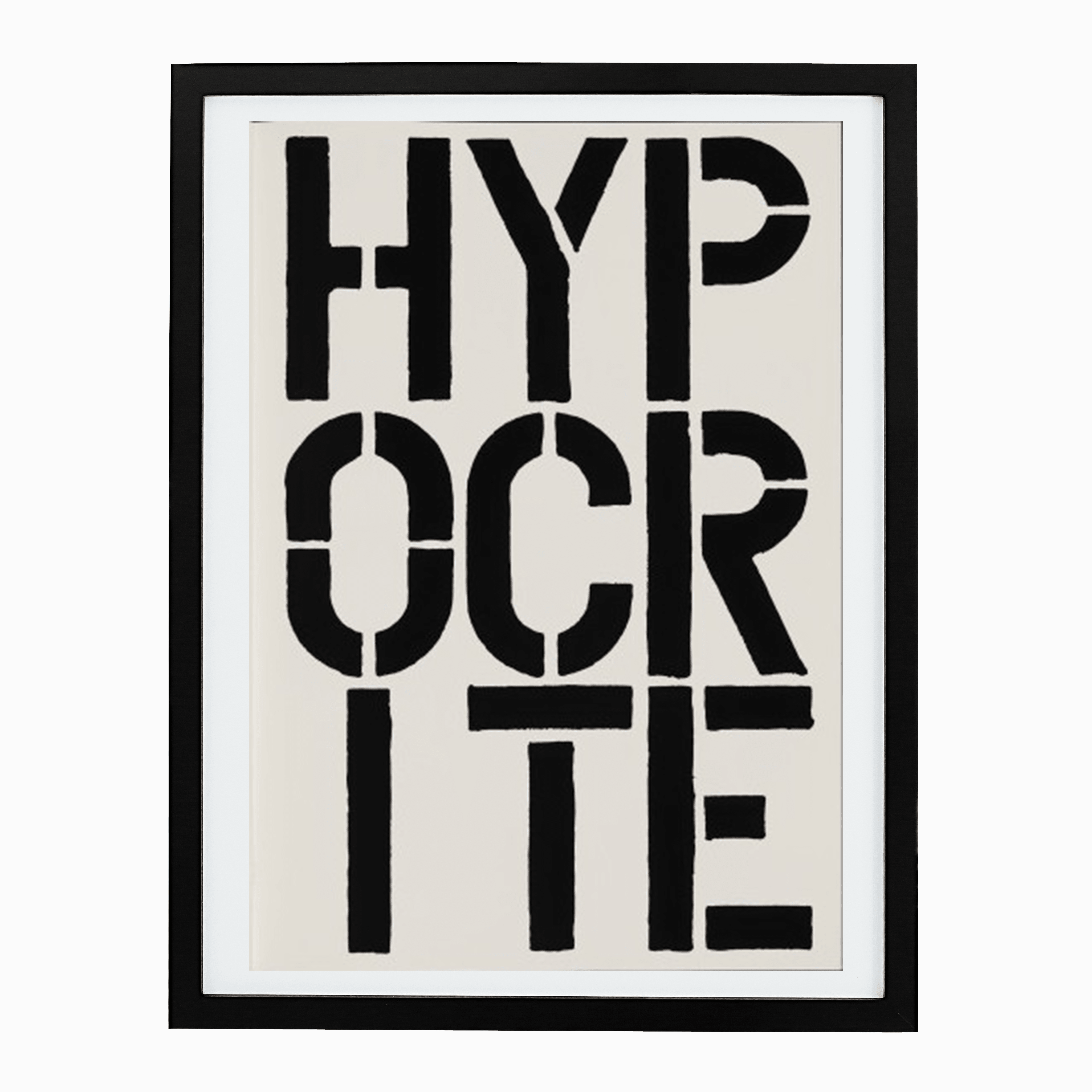 Hypocrite (page from Black Book) 1989 by Christopher Wool