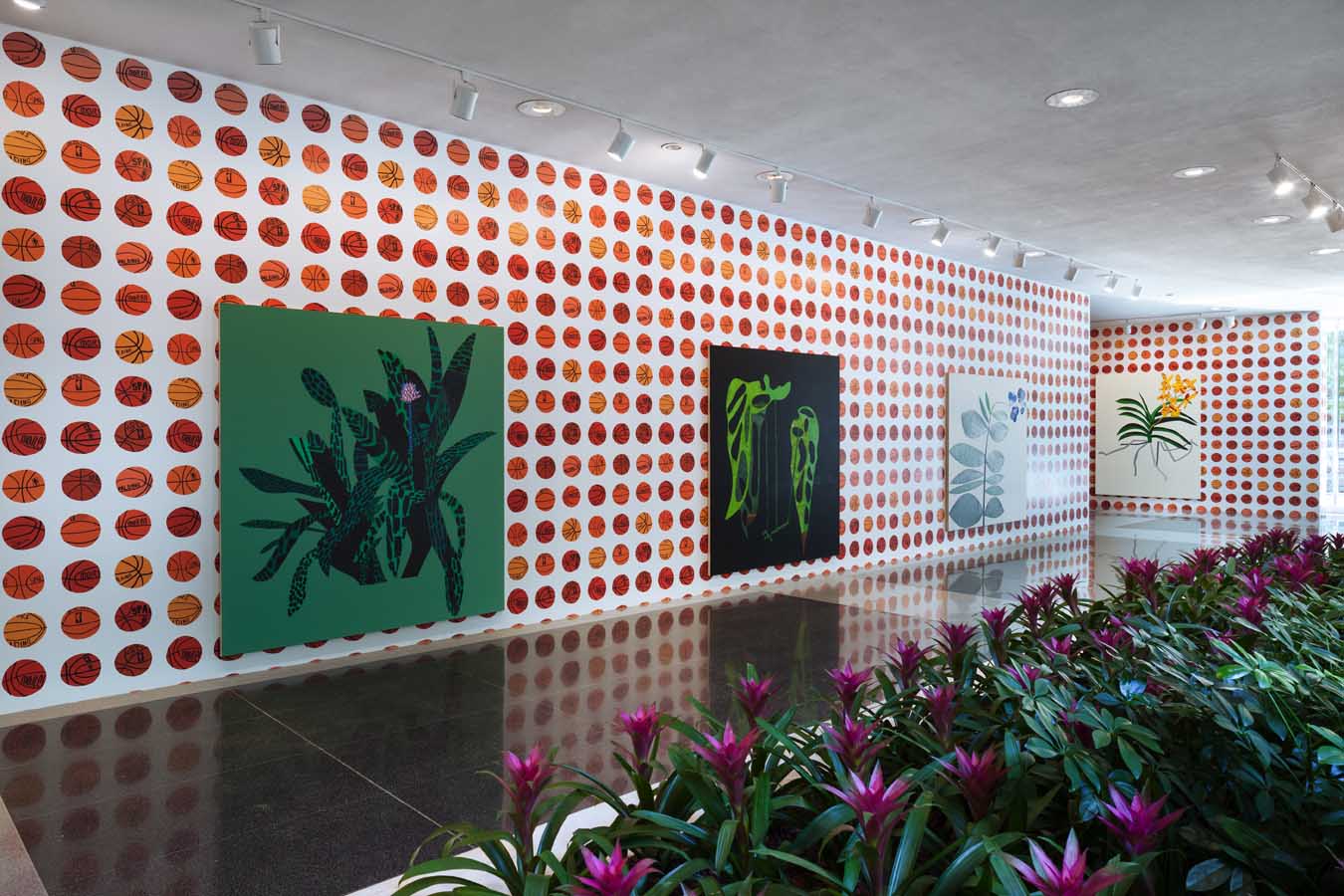 Untitled (Basketball Wallpaper), 2013 by Jonas Wood