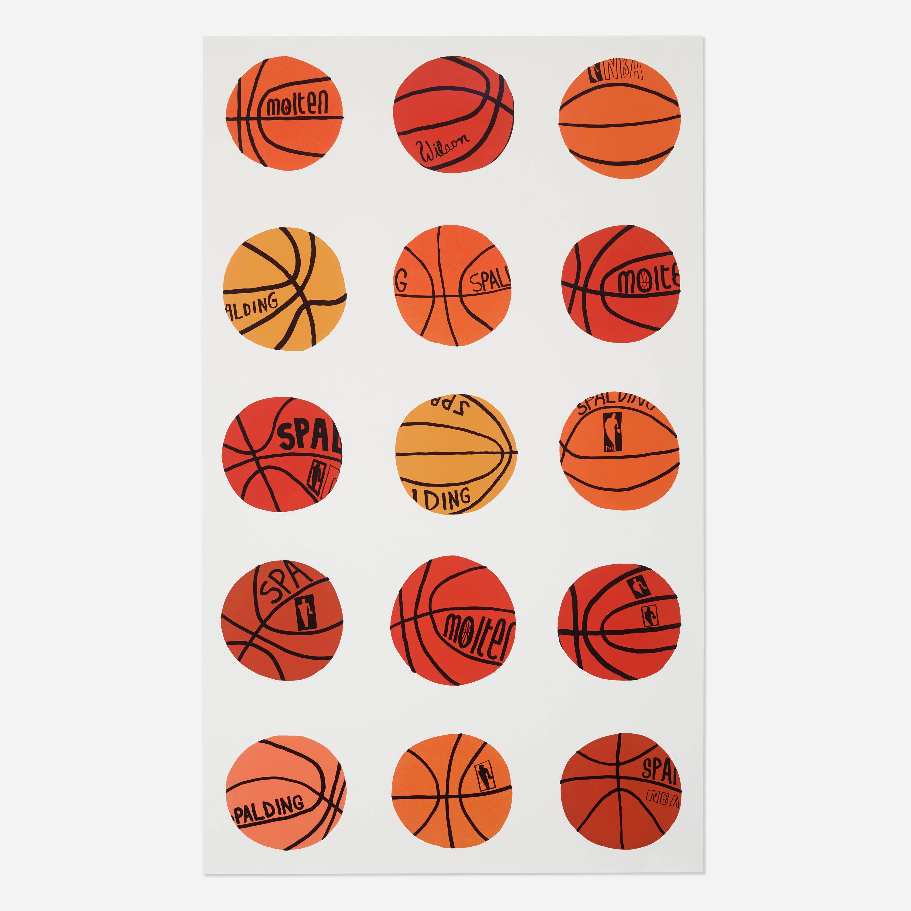 Untitled (Basketball Wallpaper), 2013 by Jonas Wood