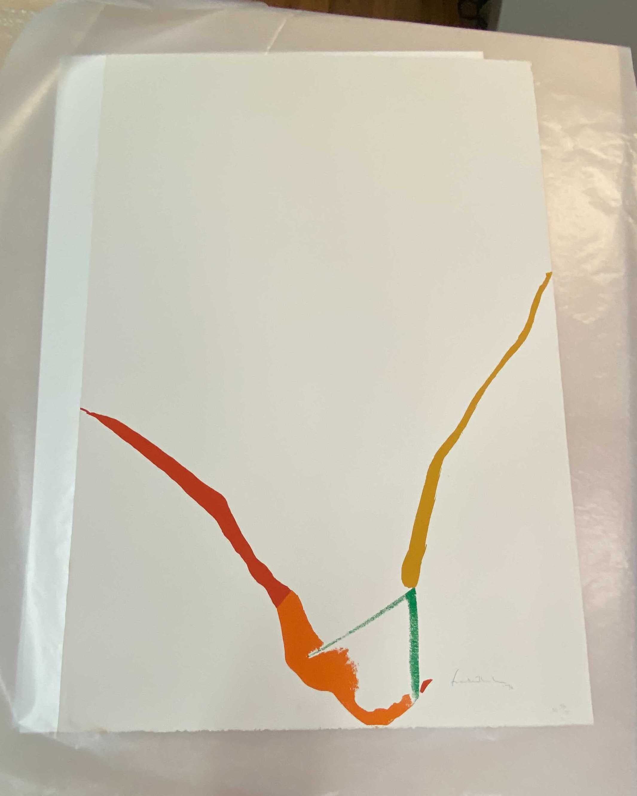 What Red Lines Can Do (Harrison 23), 1970 by  Helen Frankenthaler