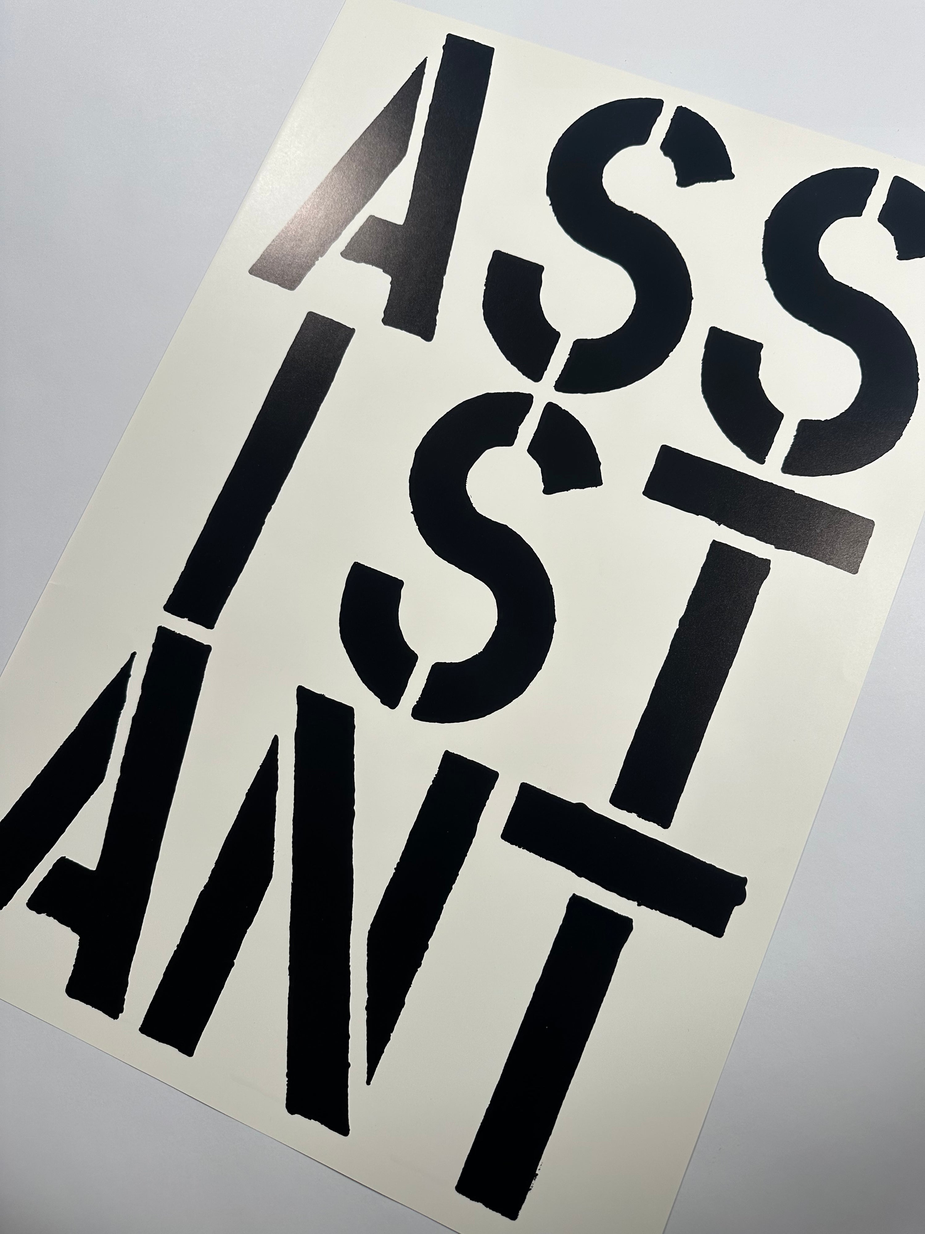 Assistant (page from Black Book), 1989 by  Christopher Wool