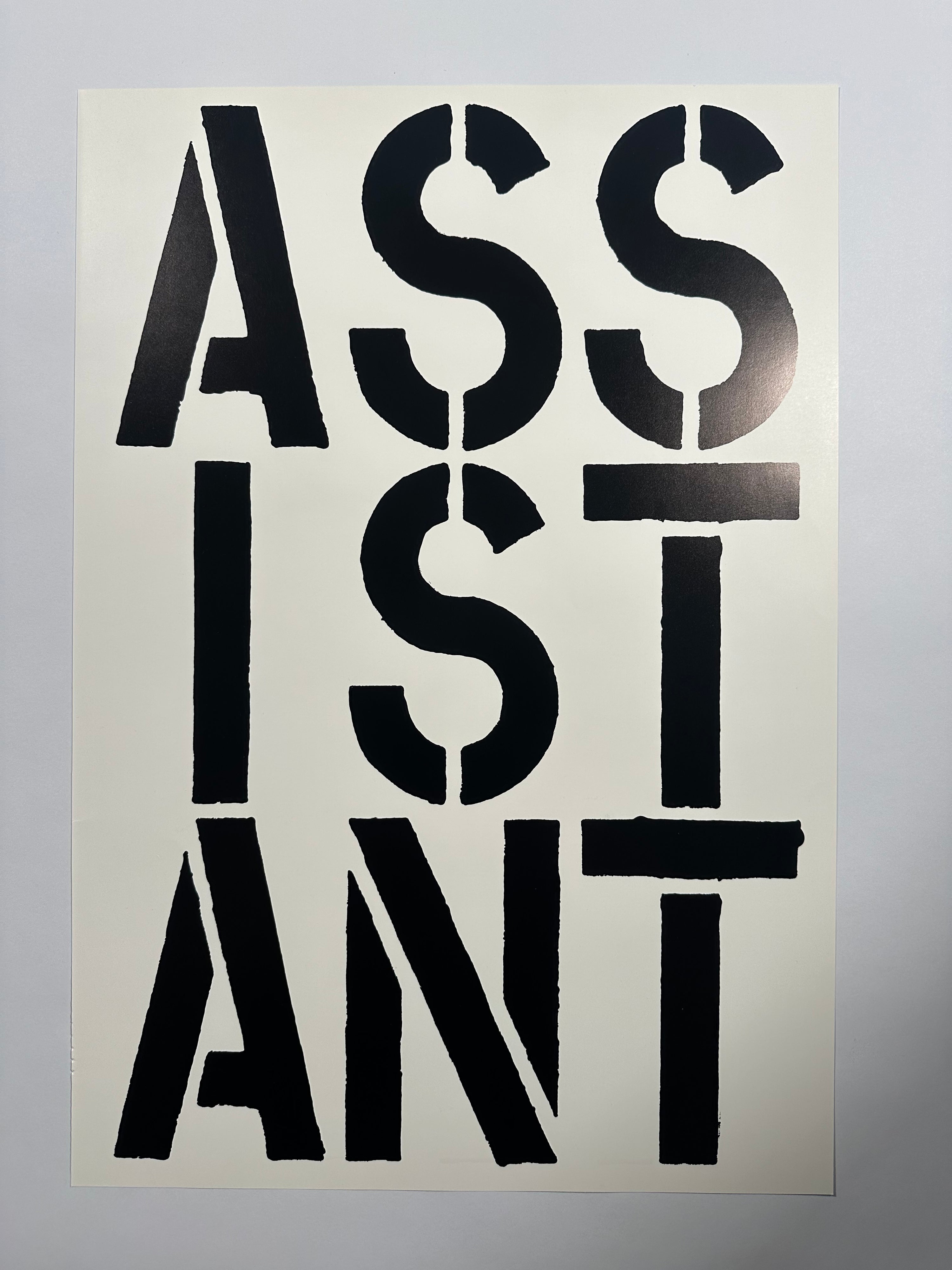 Assistant (page from Black Book), 1989 by  Christopher Wool