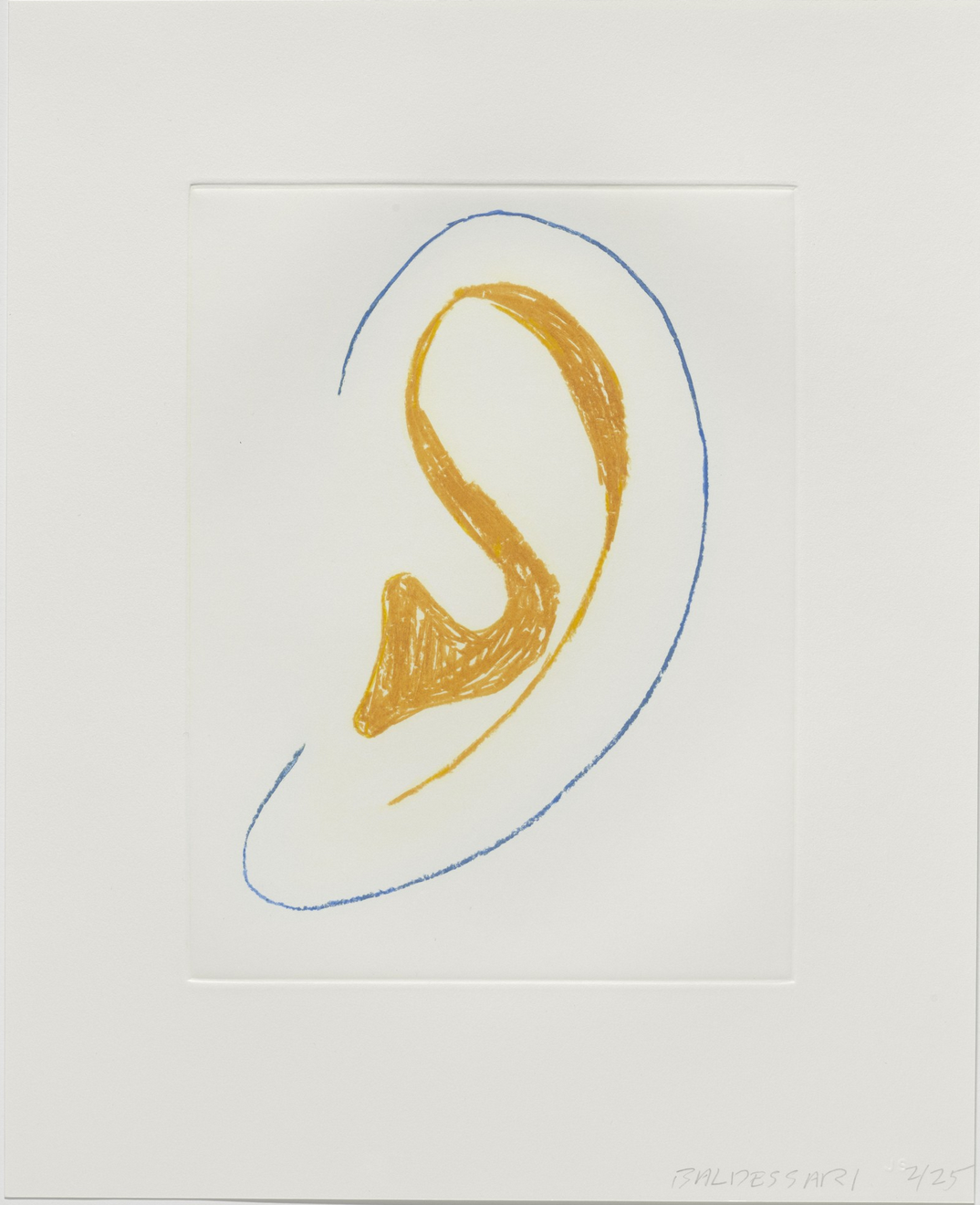 Six Ear Drawings (Complementary Colors) (H.175-H.180), 2007 by  John Baldessari