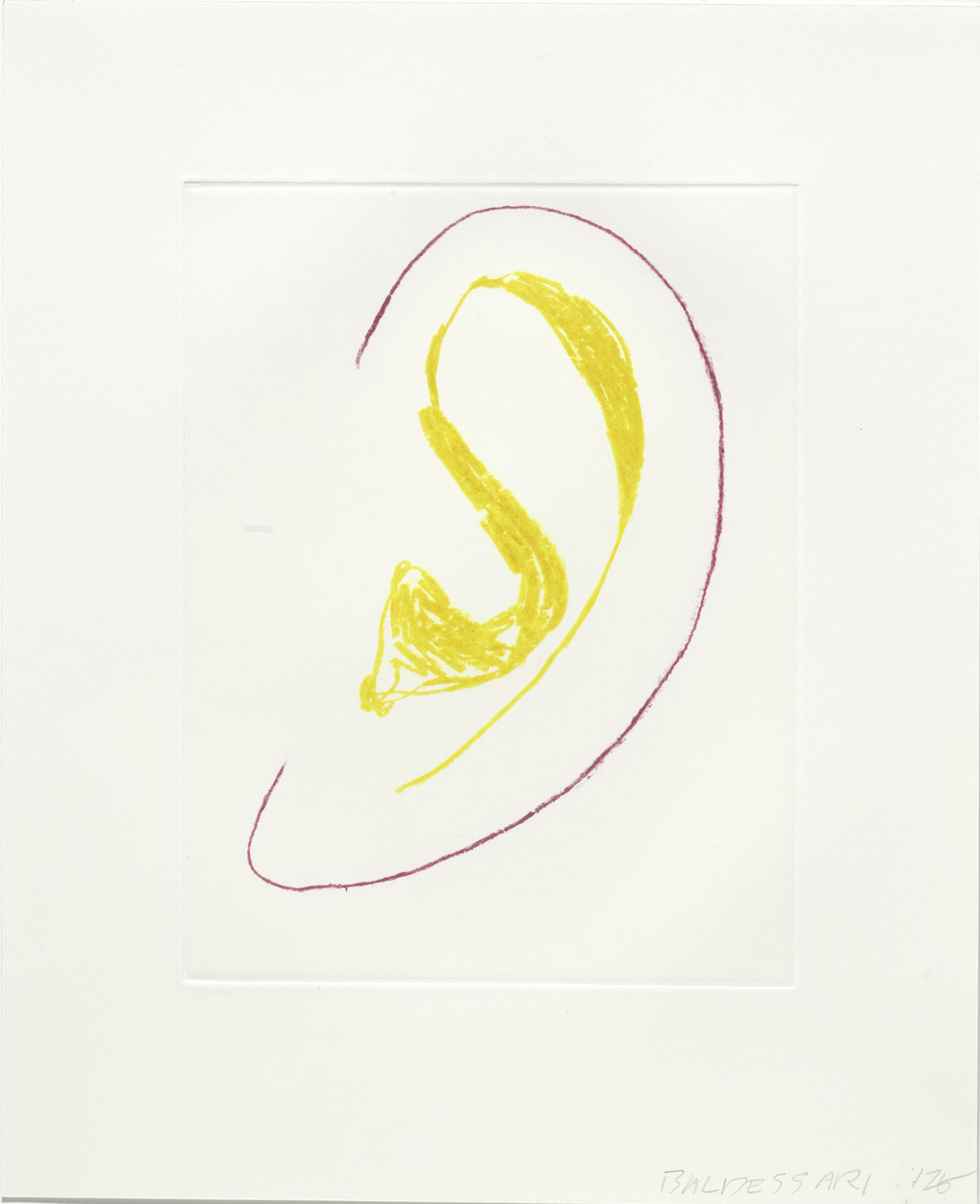 Six Ear Drawings (Complementary Colors) (H.175-H.180), 2007 by  John Baldessari