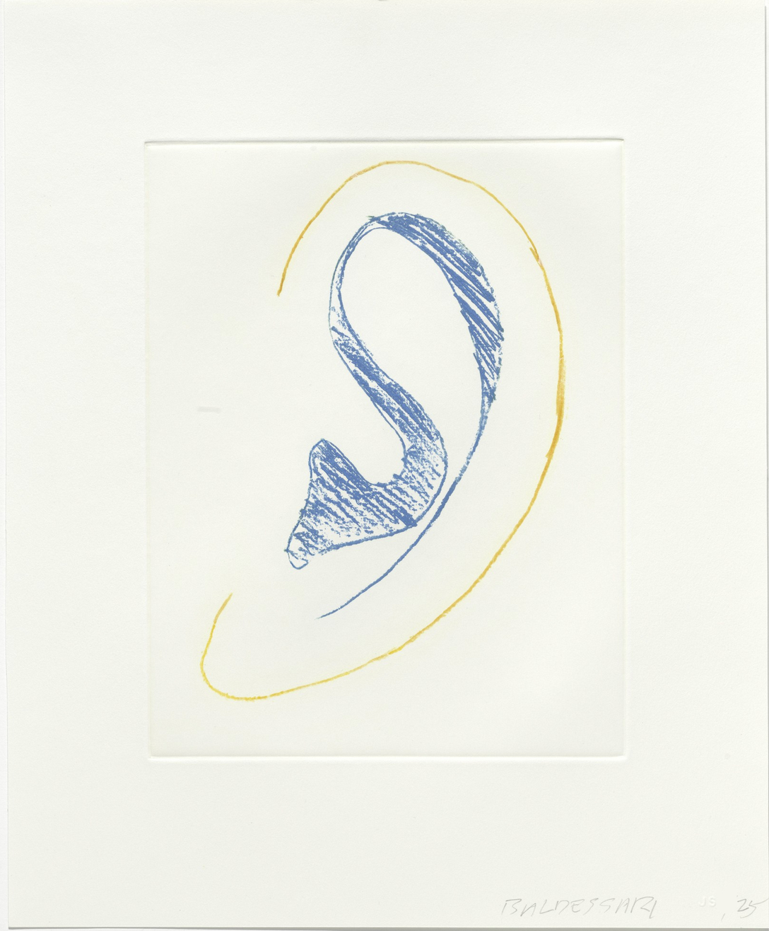 Six Ear Drawings (Complementary Colors) (H.175-H.180), 2007 by  John Baldessari