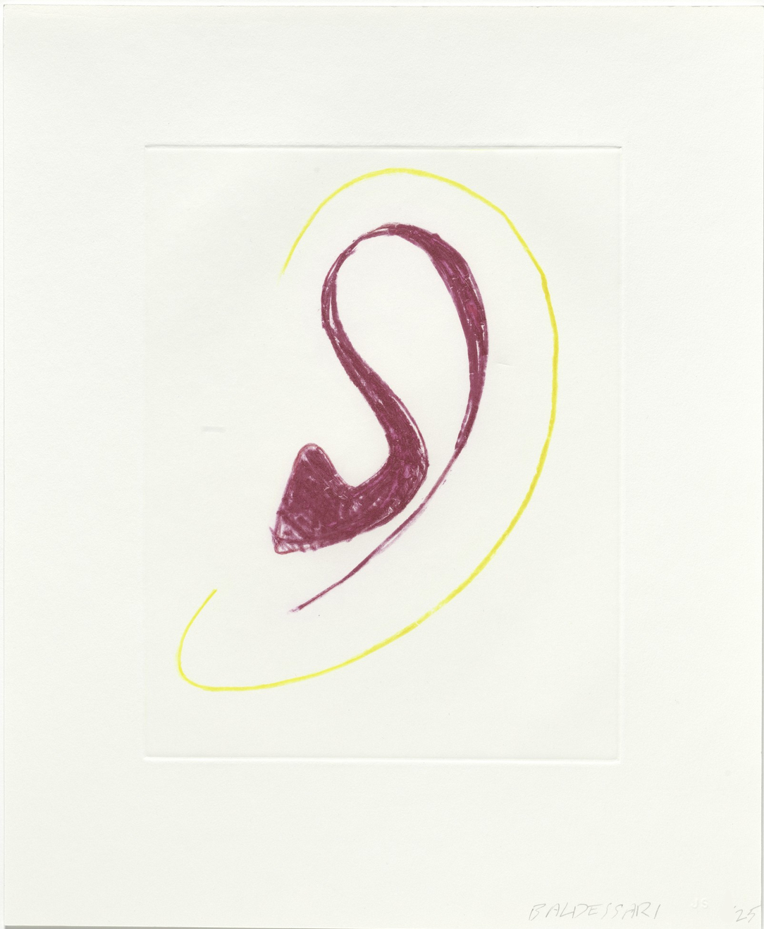 Six Ear Drawings (Complementary Colors) (H.175-H.180), 2007 by  John Baldessari