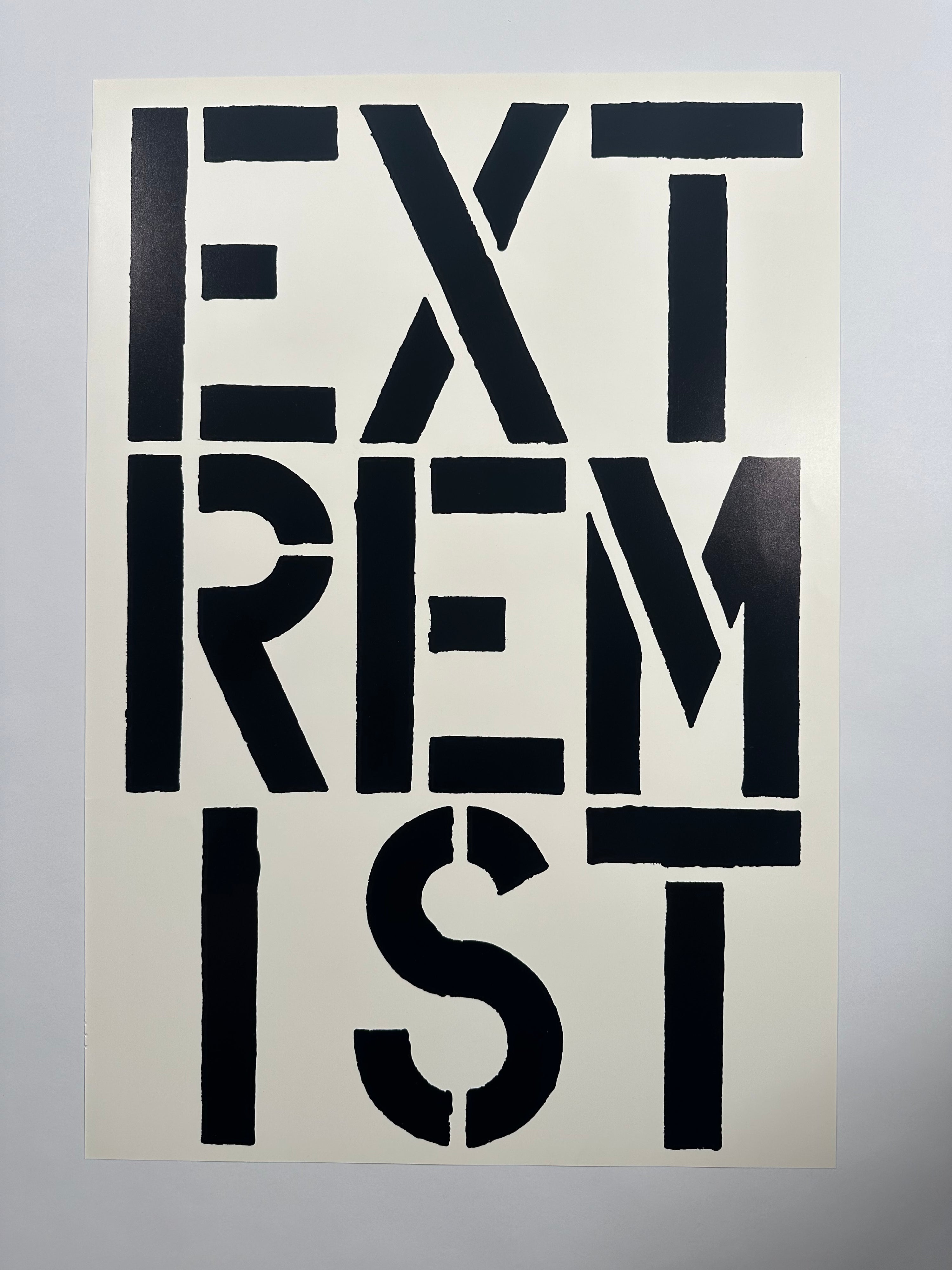 Extremist (page from Black Book), 1989 by  Christopher Wool