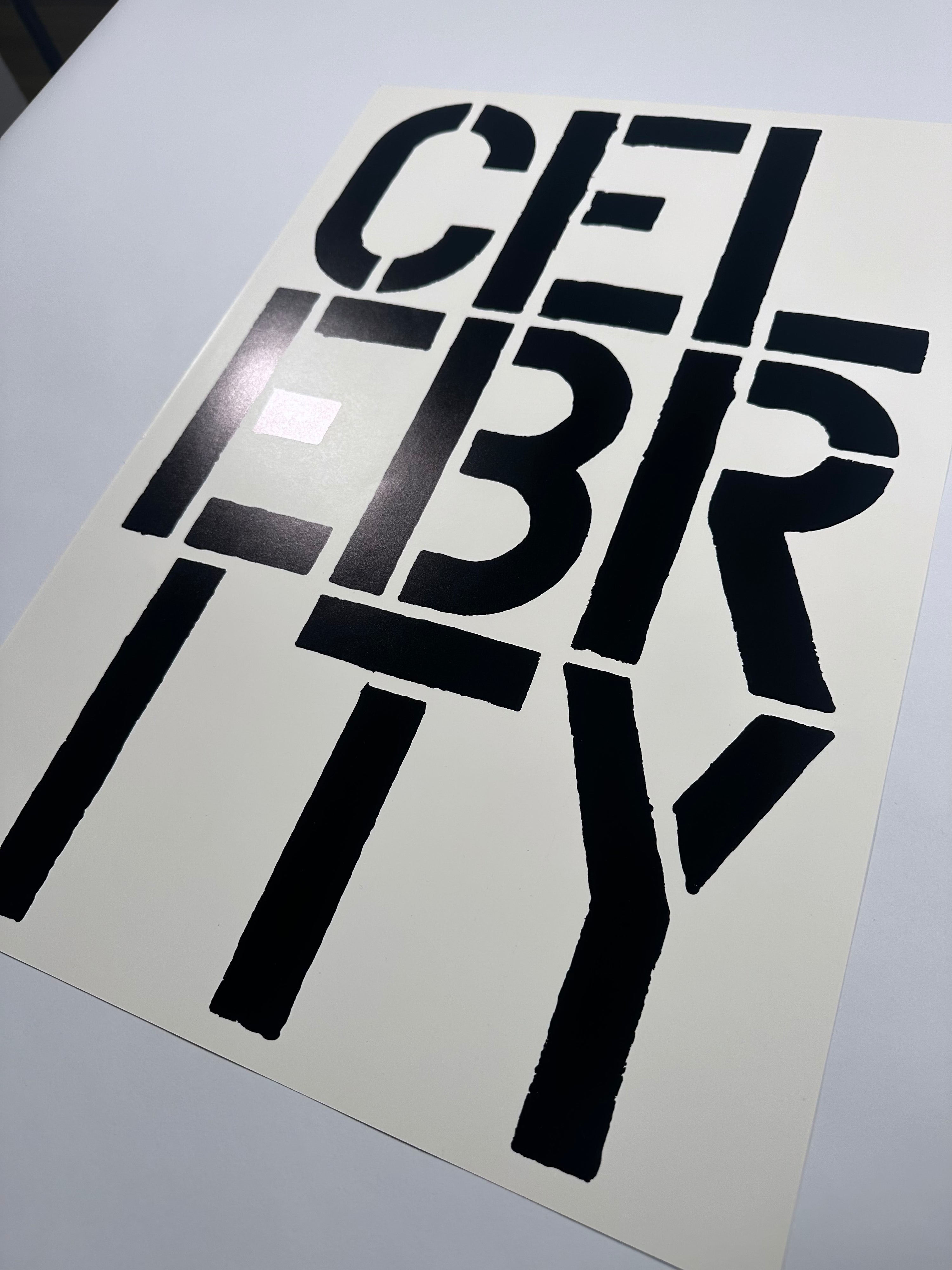 Celebrity (page from Black Book), 1989 by  Christopher Wool