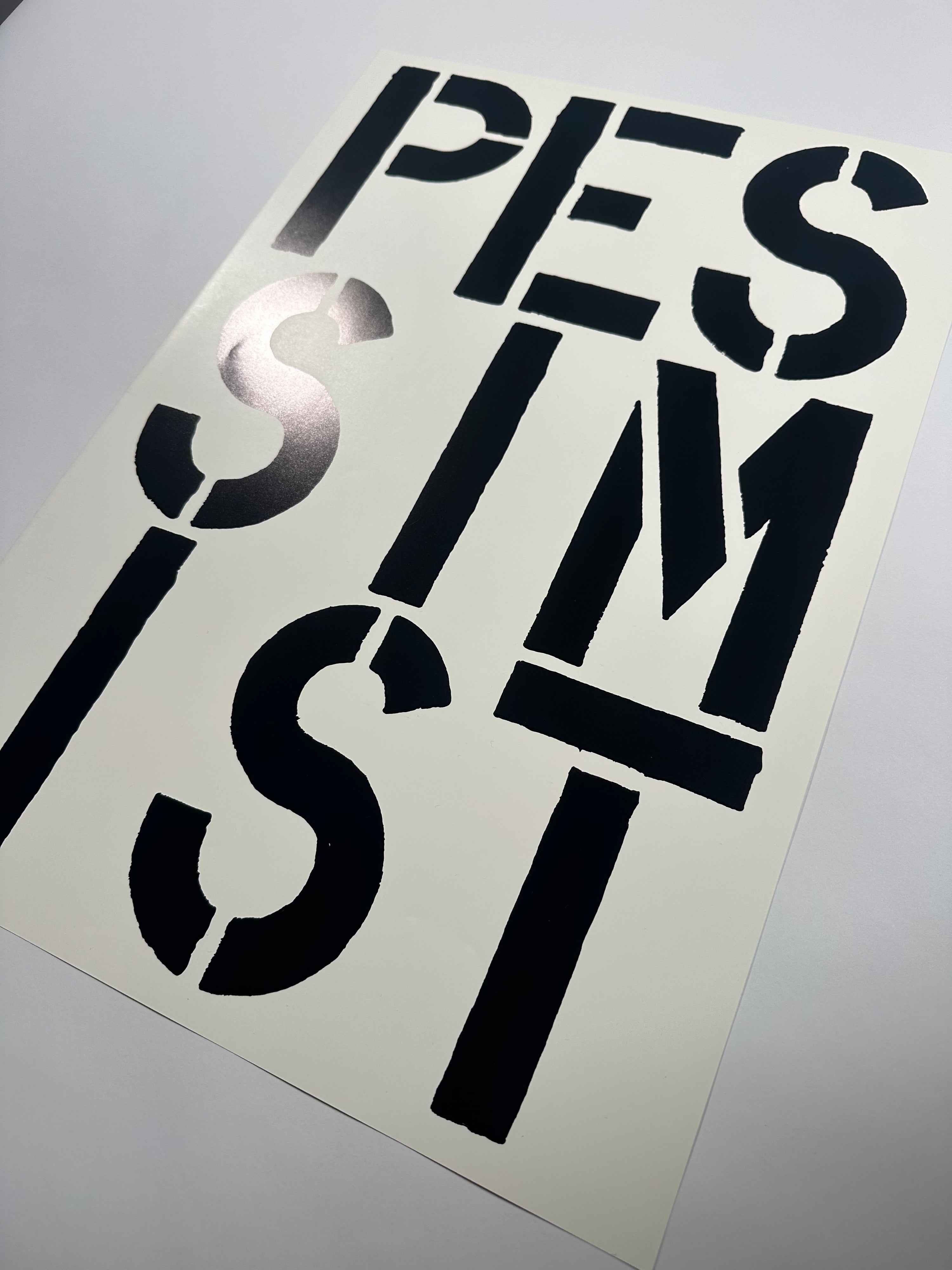 Pessimist (page from Black Book), 1989 by  Christopher Wool