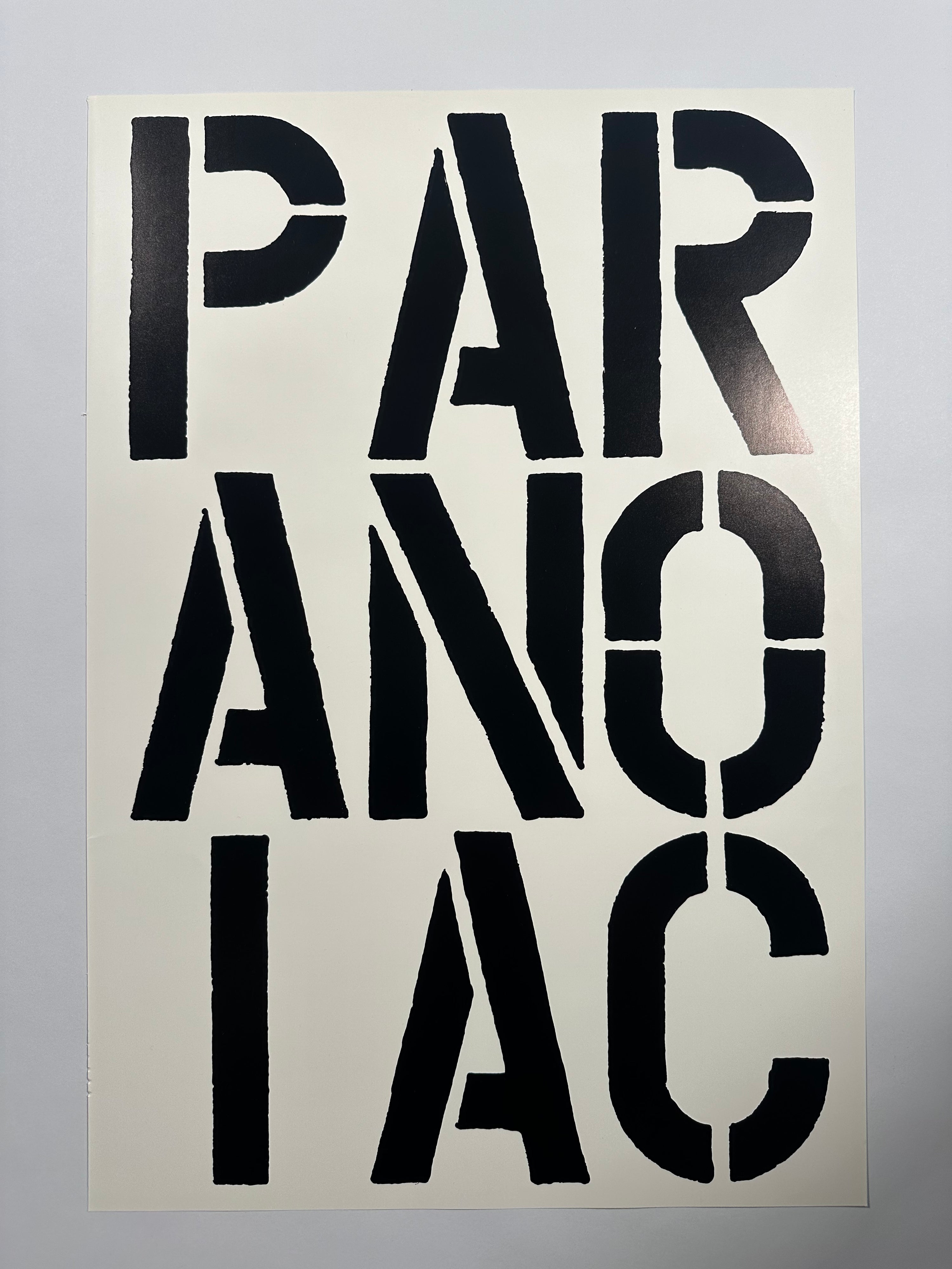 Paranoiac (page from Black Book), 1989 by  Christopher Wool