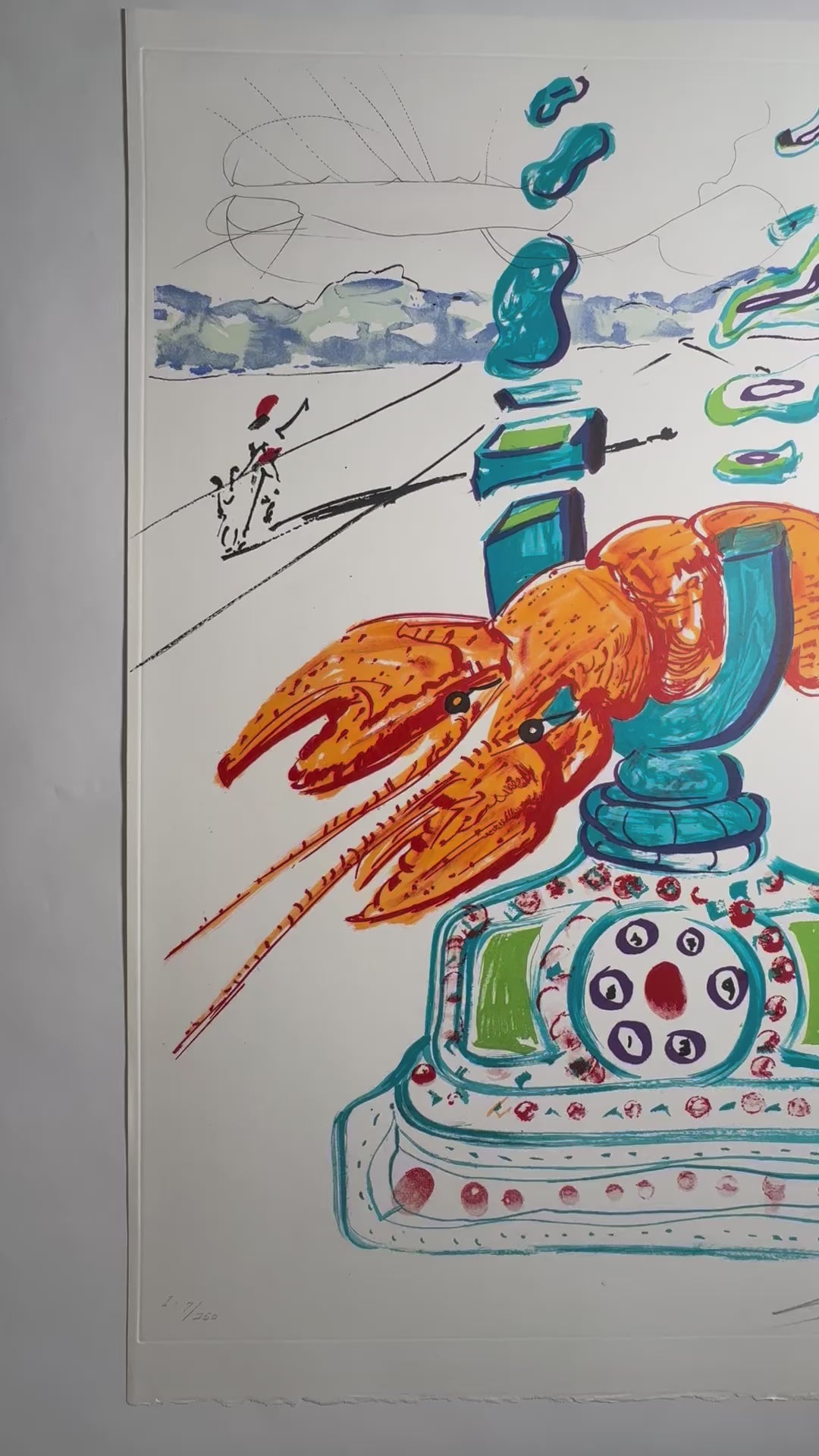 Cybernetic Lobster Telephone (Imagination & Objects of the Future Portfolio), 1975-1976 by Salvador Dali