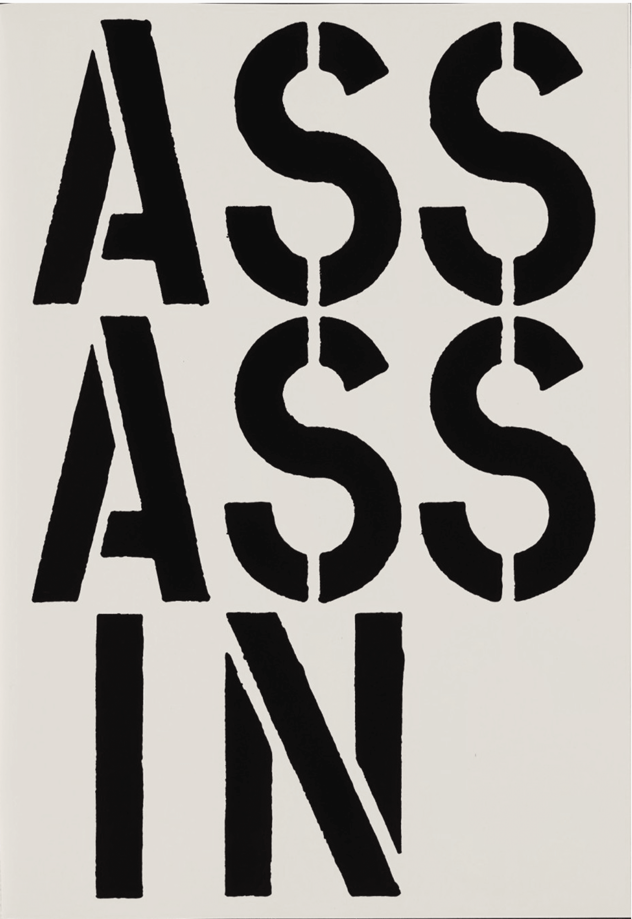 Assassin, Page from Black Book, 1989 by Christopher Wool
