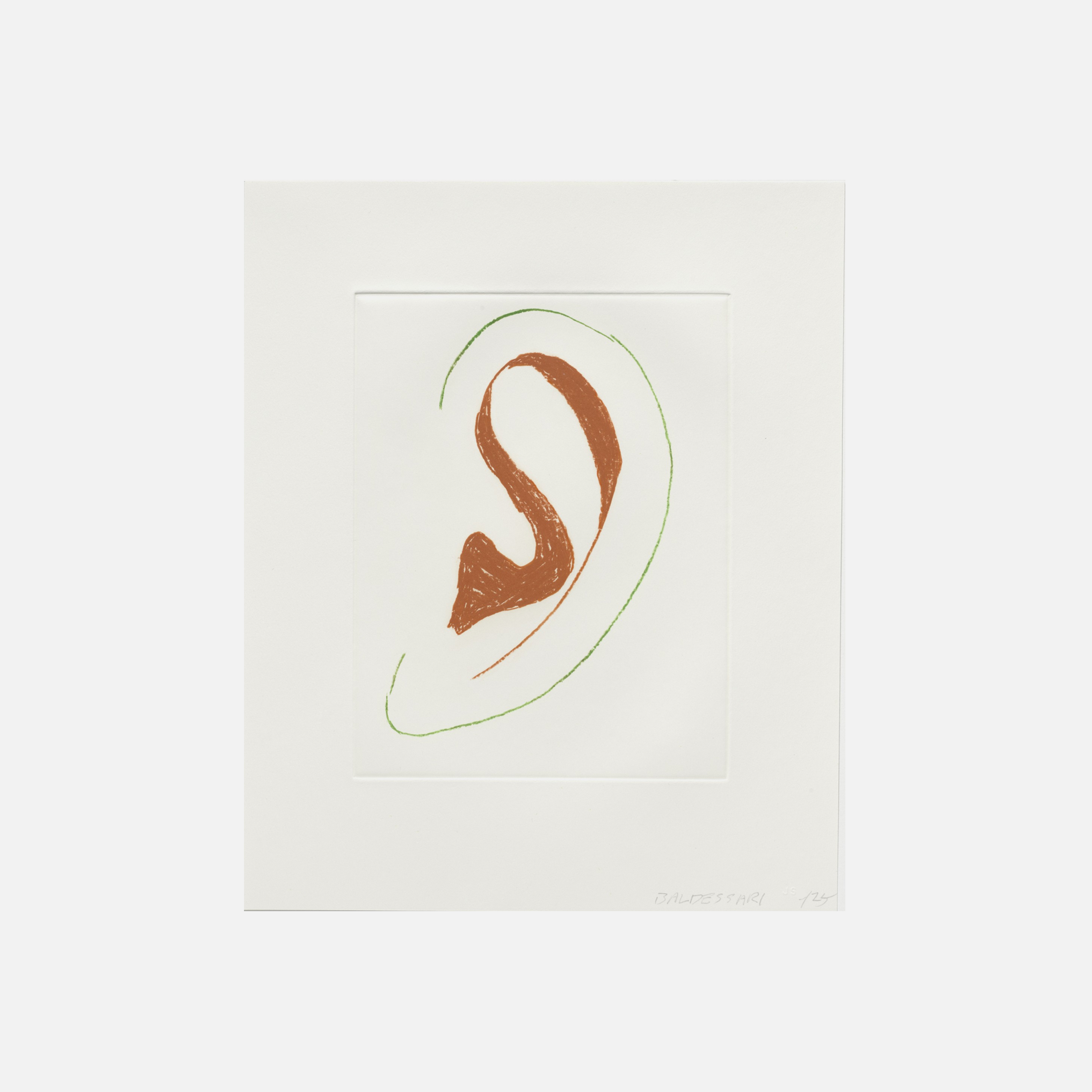 Six Ear Drawings (Complementary Colors) (H.175-H.180), 2007 by  John Baldessari