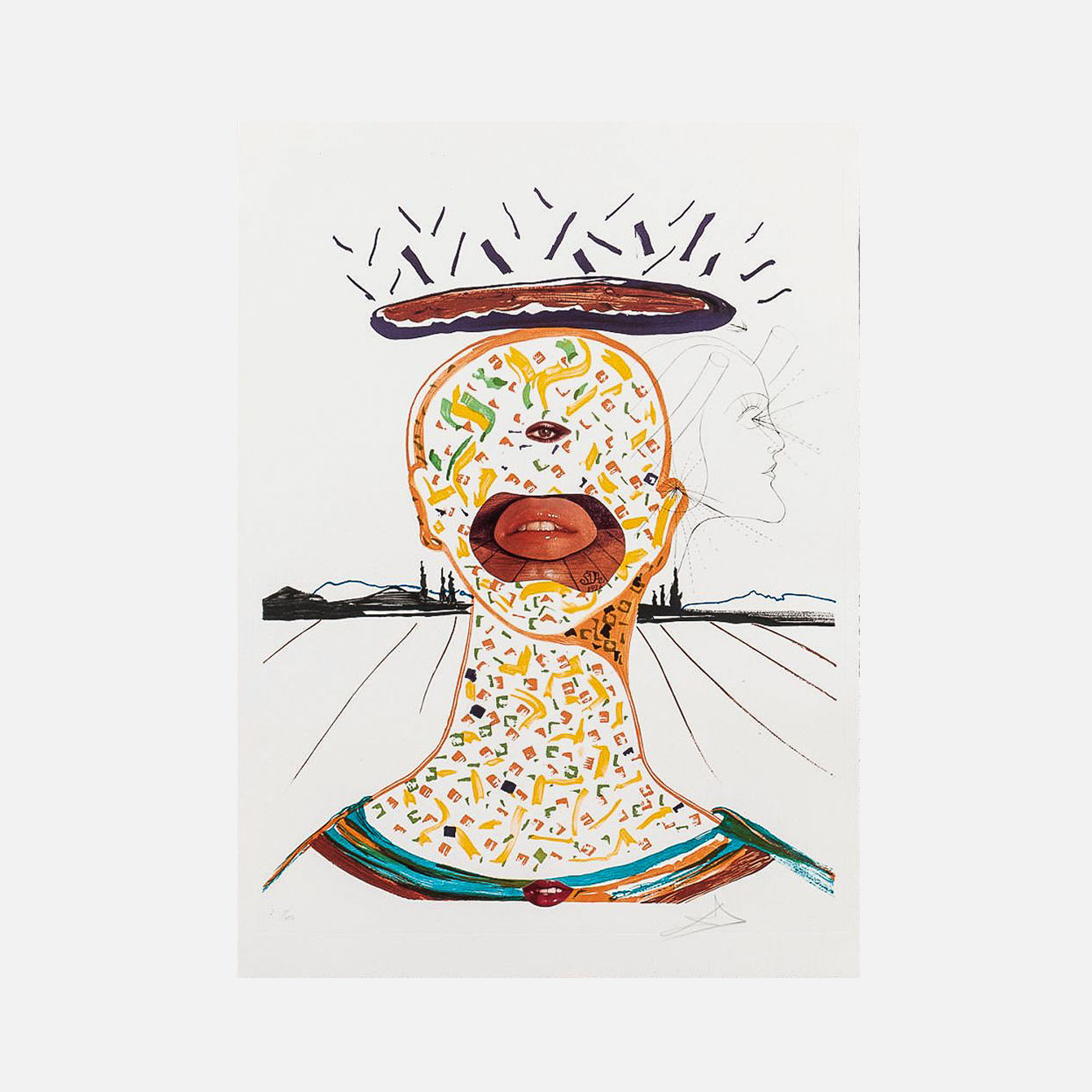 Cyclopean Make-Up (Imagination & Objects of the Future Portfolio), 1975-1976 by  Salvador Dali
