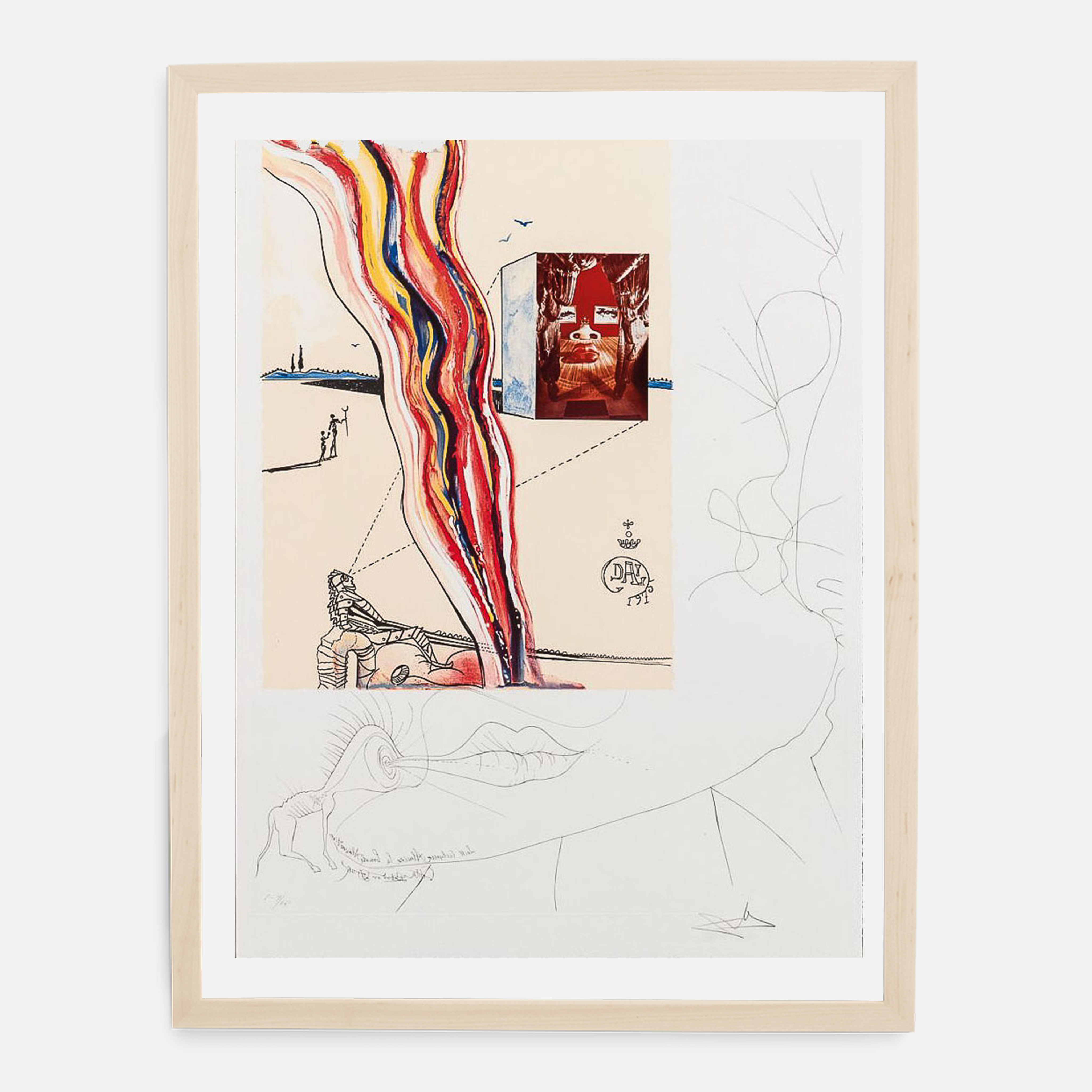 Liquid & Gaseous Television (Imagination & Objects of the Future Portfolio), 1975-1976 by  Salvador Dali
