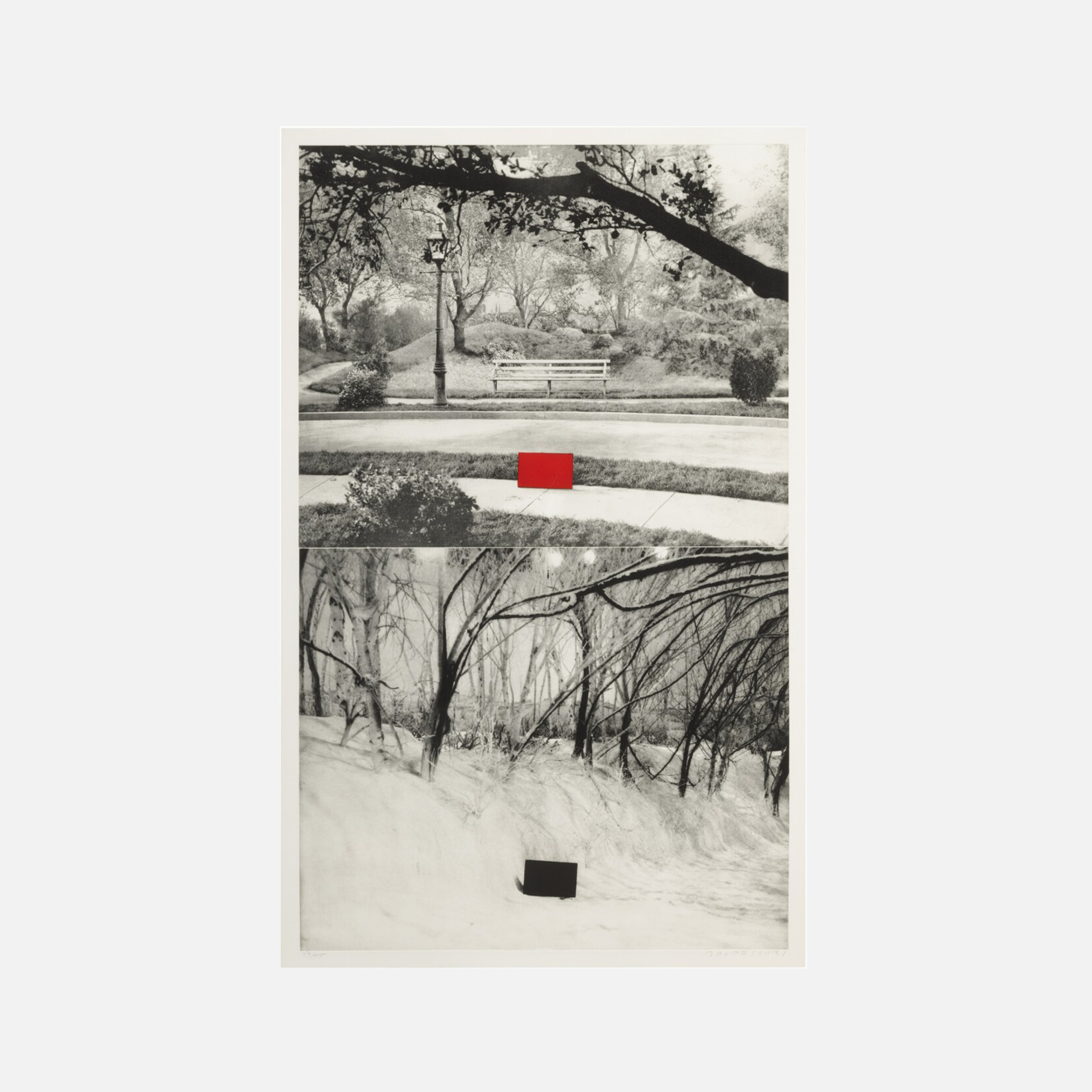 Two Sets (One with Bench) (C.-H. 49), 1989-90 by  John Baldessari
