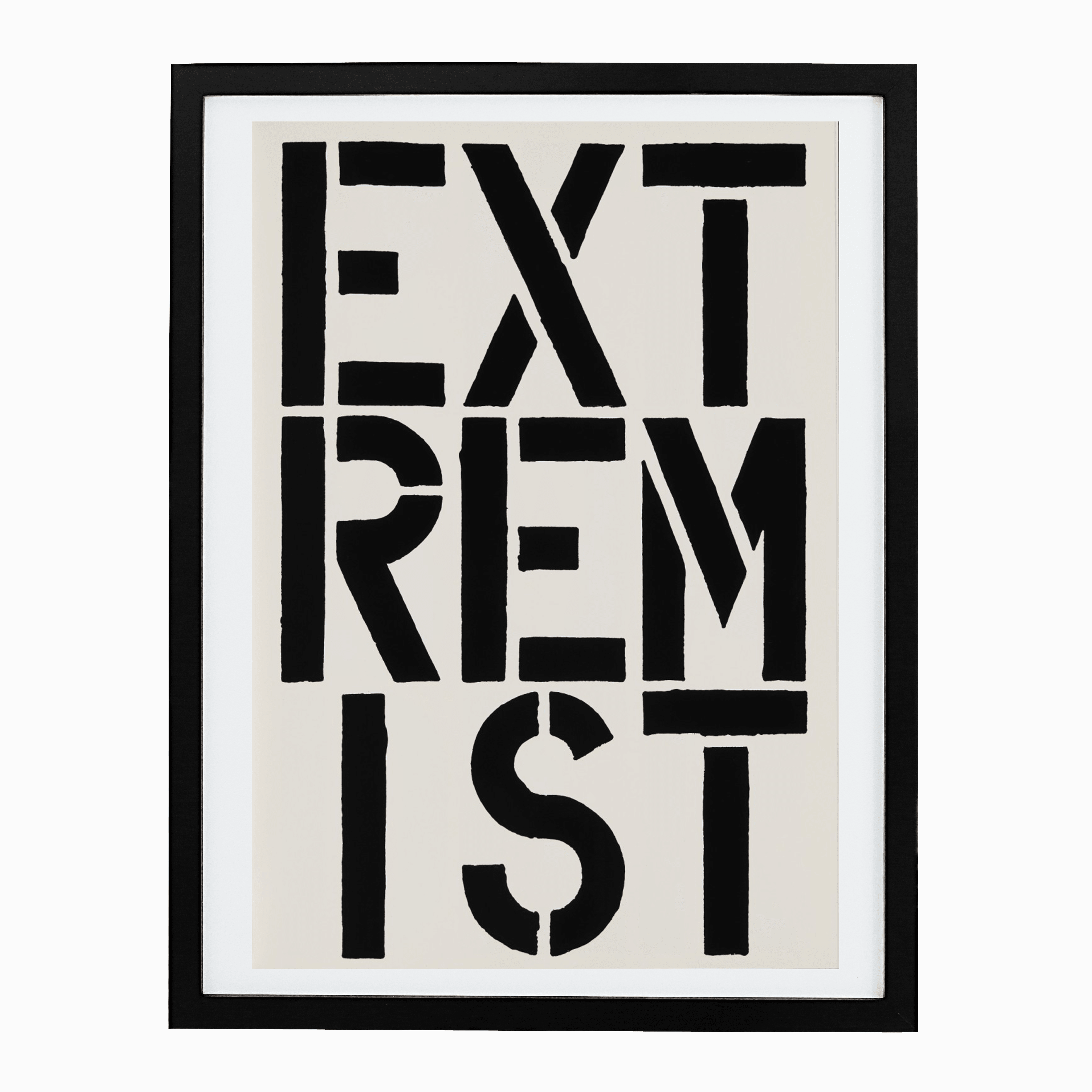 Extremist (page from Black Book), 1989 by Christopher Wool