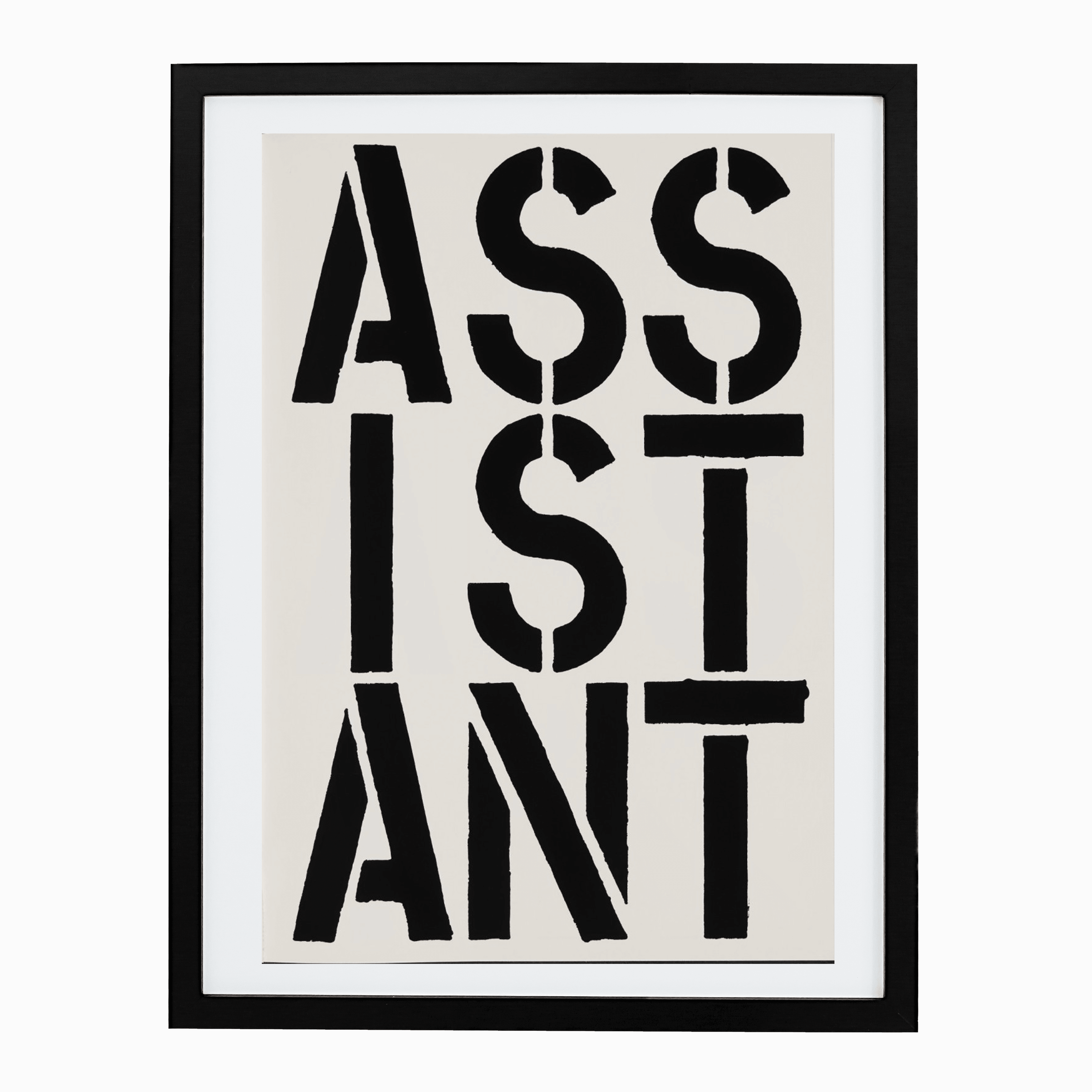 Assistant (page from Black Book), 1989 by  Christopher Wool