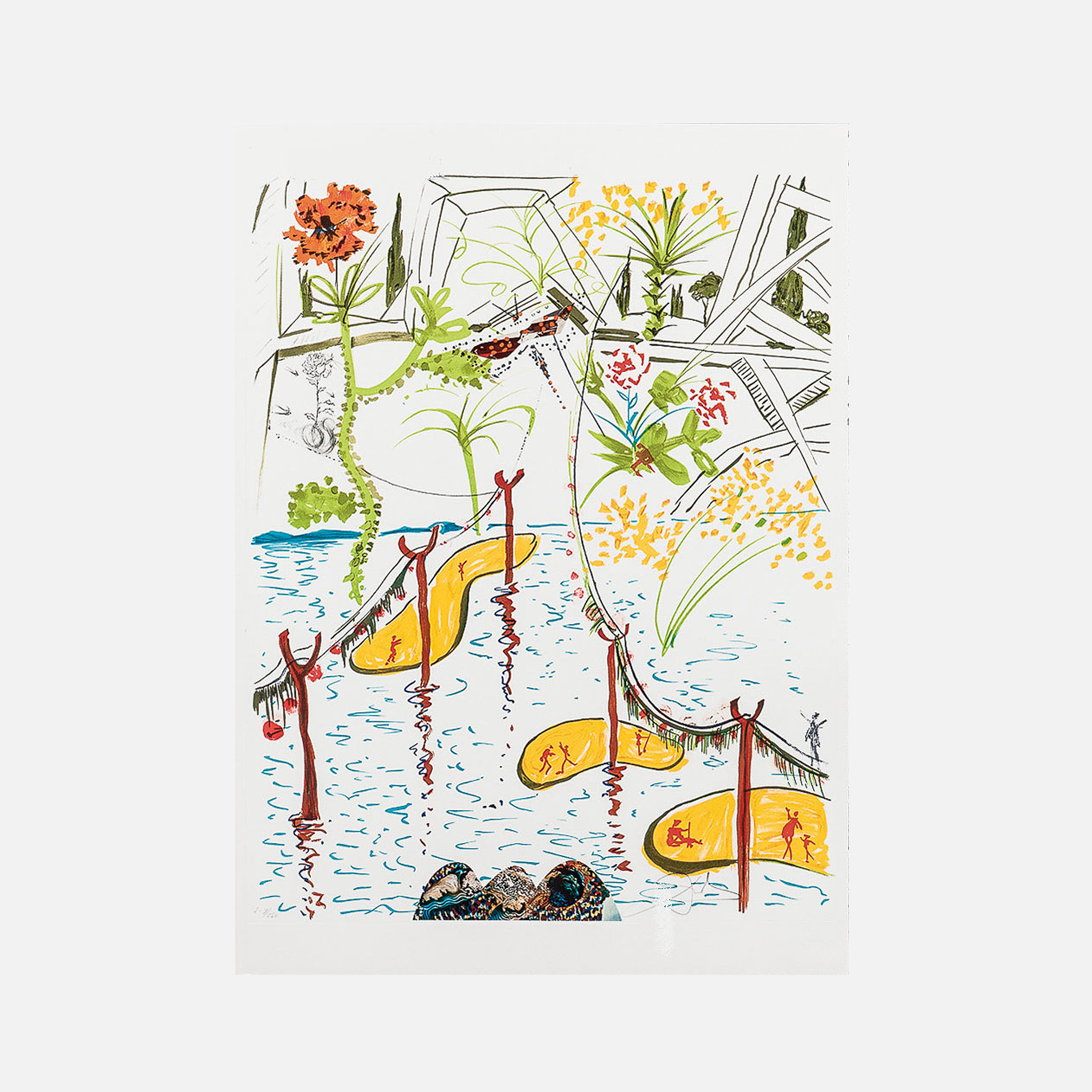 Biological Garden (Imagination & Objects of the Future Portfolio), 1975-1976 by  Salvador Dali