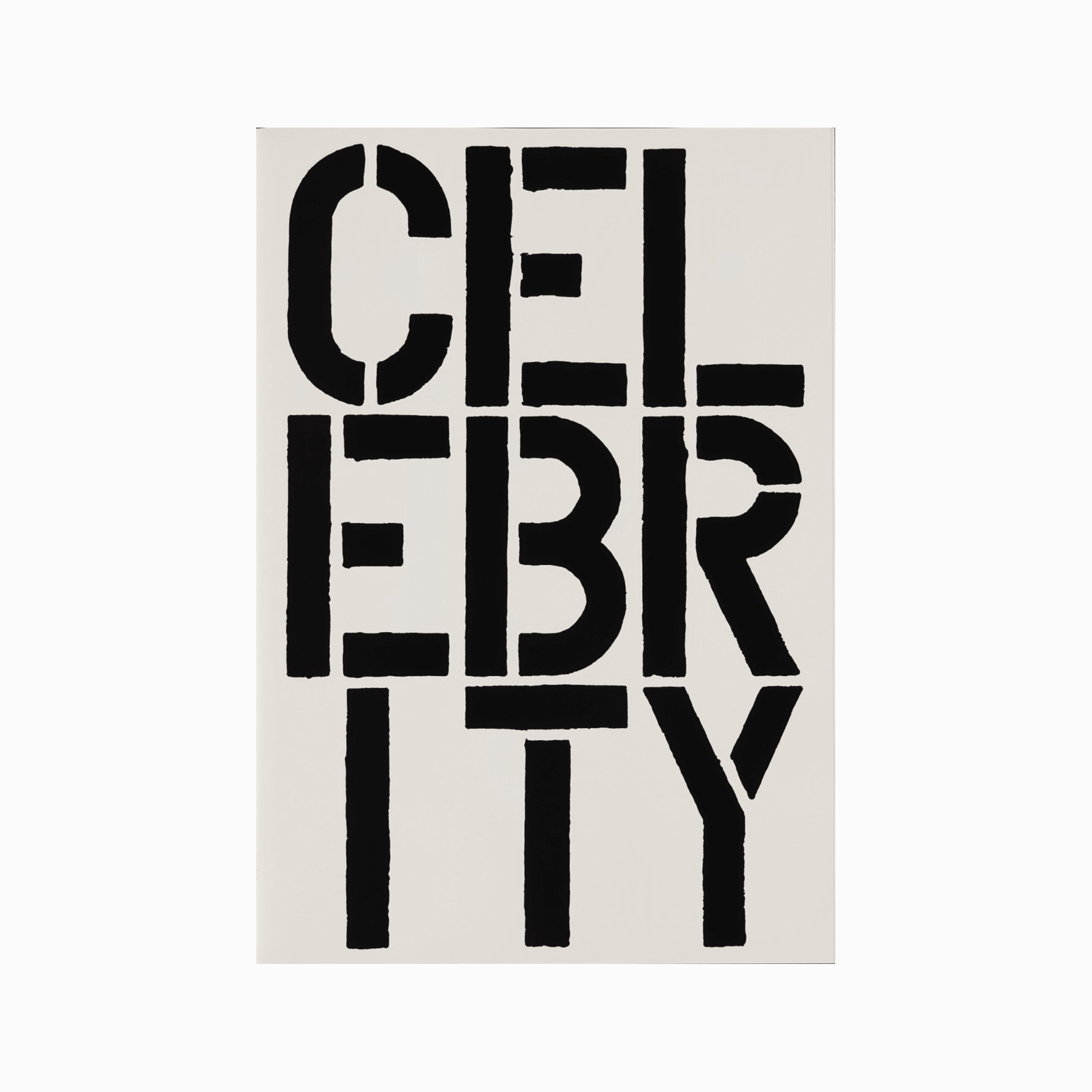 Celebrity (page from Black Book), 1989 by Christopher Wool